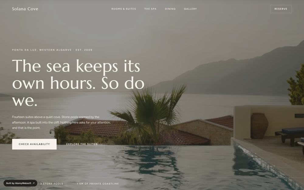Solana Cove resort and spa site
