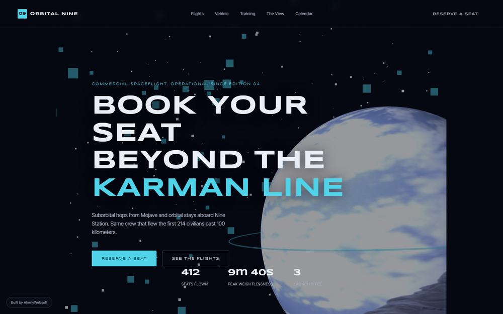 Orbital Nine space tourism site